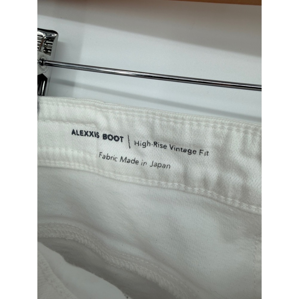 AG Adriano Goldschmied Alexxis Boot High Rise Vintage Fit White Jeans‎ Raw Hem - Picture 6 of 14